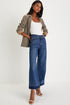 Raw Hem High Waist Straight Leg Loose Jeans